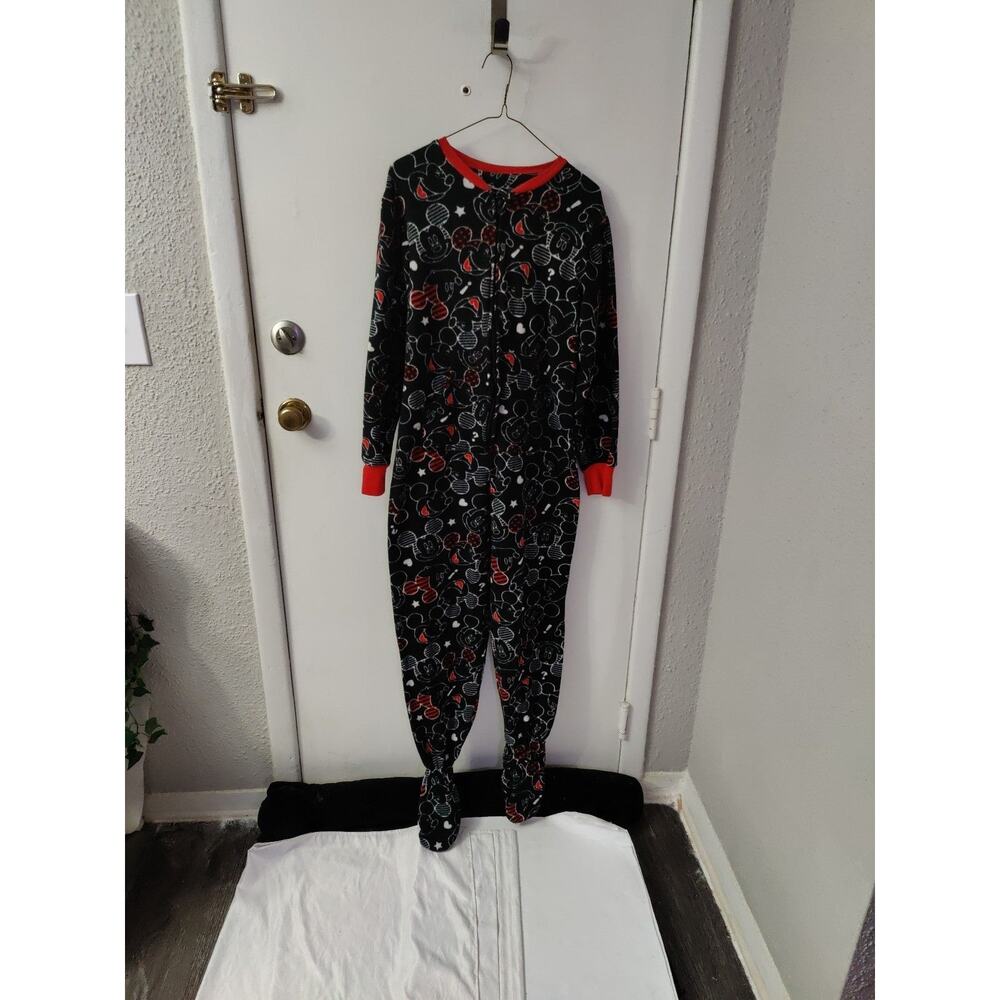 Disney Mickey Mouse Onesie Footed Pajamas Sleepwear (3-5) Juniors Kidcore Comfy